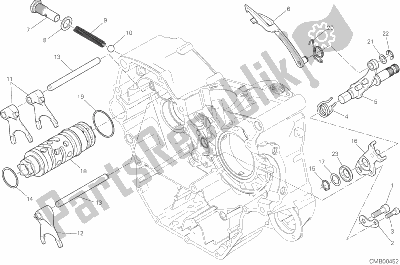 All parts for the Shift Cam - Fork of the Ducati Scrambler Flat Track Brasil 803 2017